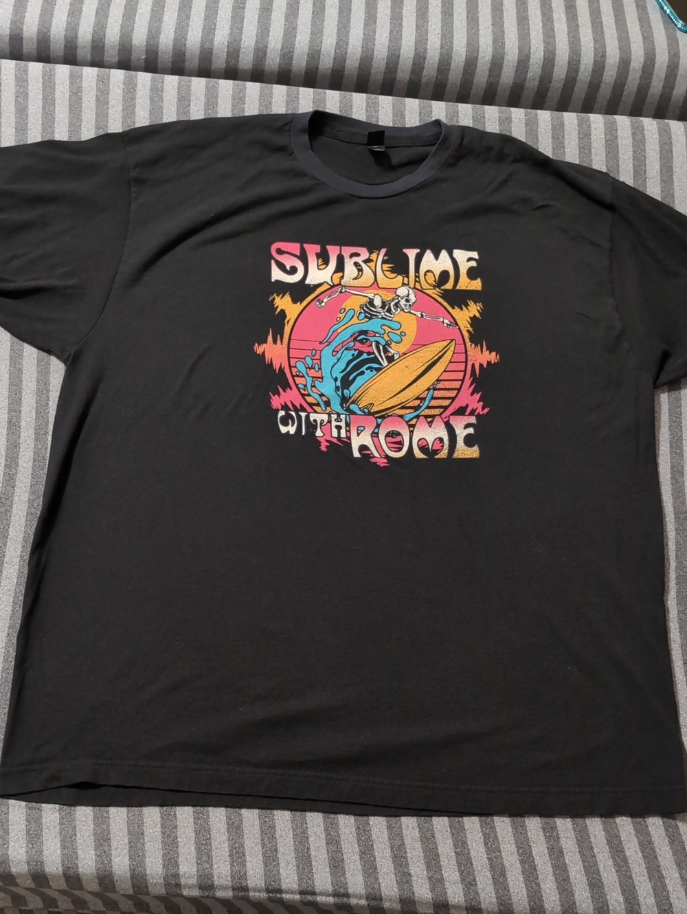 Sublime With Rome Black Graphic Tee - Men's Casual Shirt XXL